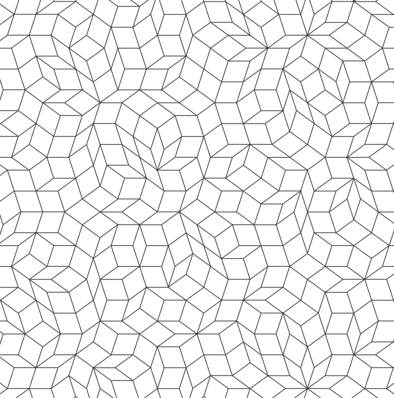 Penrose tiling with 10 families